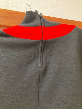 Vestido punto elástico cuello alto