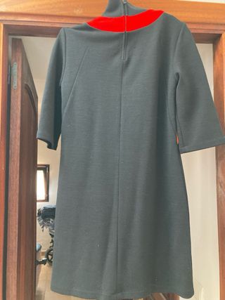 Vestido punto elástico cuello alto