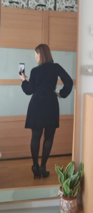 Vestido de terciopelo negro