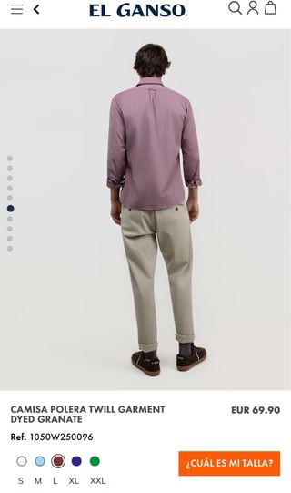 Camisa El Ganso Twill Granate Talla L