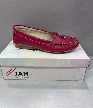 Mocasines Piel Rojo Nuevos Talla 39