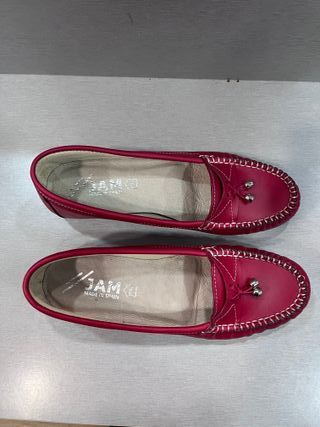 Mocasines Piel Rojo Nuevos Talla 39