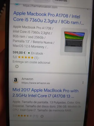 Apple MacBook Pro A1708 Gris Espacial