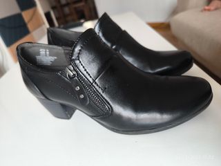 Botines Jana Tacón Mujer Talla 39 Negro. Cómo nuev