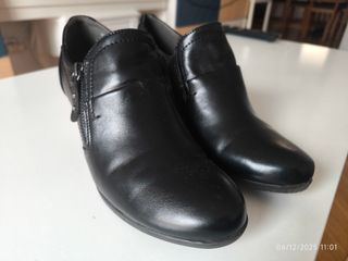 Botines Jana Tacón Mujer Talla 39 Negro. Cómo nuev