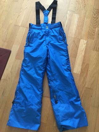 Pantalón esquí niño azul con tirantes