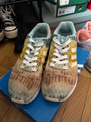 Adidas ZX Flux plumas multicolor talla 37 1/3