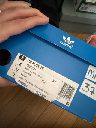 Adidas ZX Flux plumas multicolor talla 37 1/3