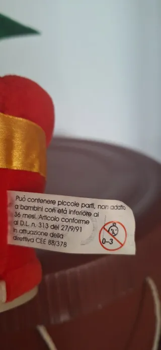 Stella Natale Musicale Tessuto Rosso