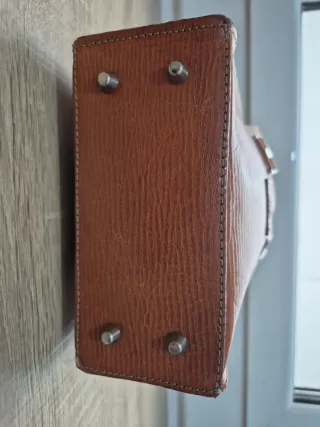 Bolso Piel La Espuela Naranja Hecho a Mano