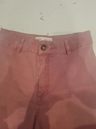 Pantalón vaquero ancho rosa Lefties