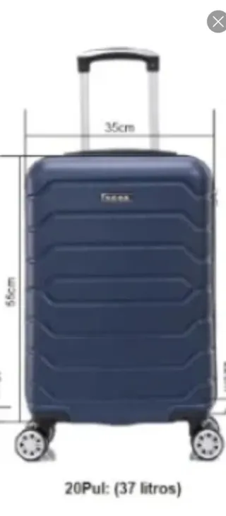 Conjunto Maletas Cabina y Neceser Azul