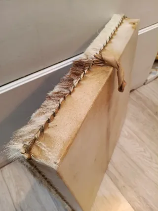 Tambor cuadrado piel y pelo
