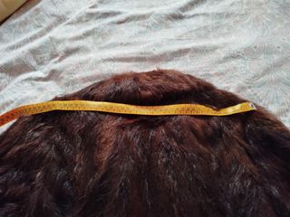 Abrigo de mujer de piel natural marrón oscuro