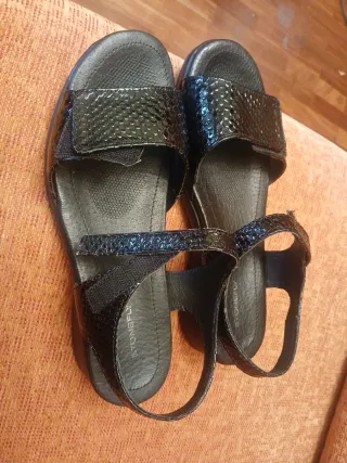 Sandalias Stonefly Mujer Negro Ancho Especial