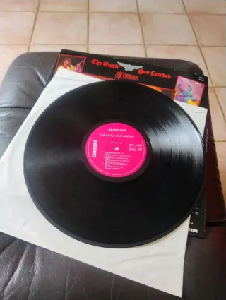 Saxon The Eagle Has Landed Live LP 1982 Francia