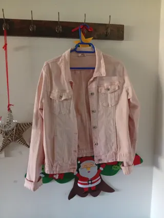 Cazadora vaquera rosa mujer