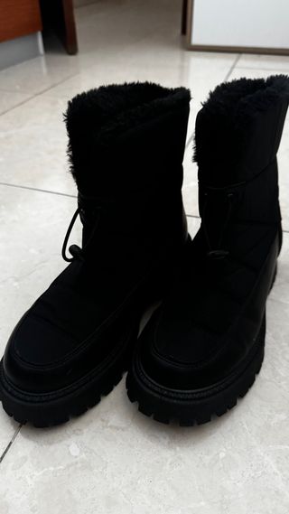 Botas de nieve negras para mujer