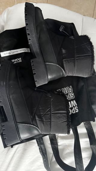 Botas de nieve negras para mujer