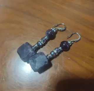 Conjunto amatista collar, pulsera y pendientes