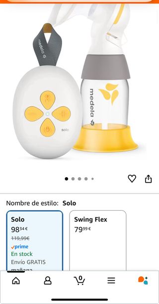 Sacaleches Medela Solo REGALO biberón Medela