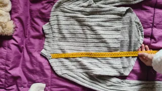 Maglia corta a righe grigie