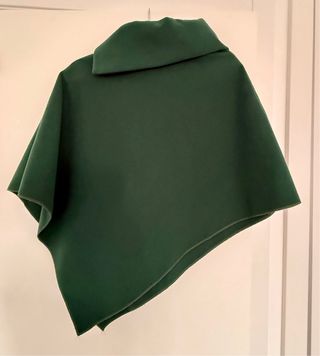 Poncho polar mujer verde
