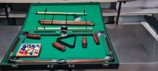 Mini billar con bolas y accesorios