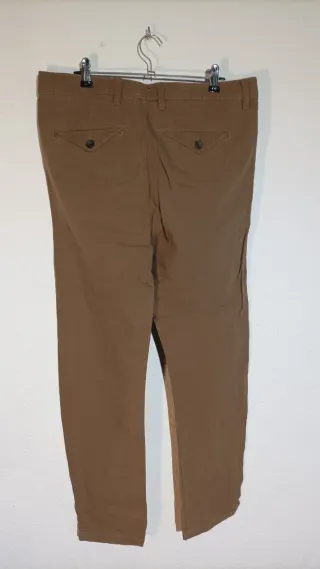 Pull&Bear Pantalón Marrón Botones