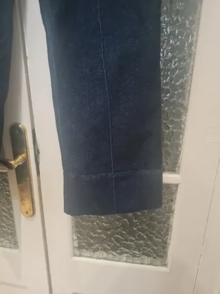 Pantalón vaquero ancho Mango azul