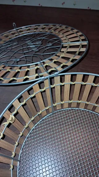 Cestino porta pane vintage metallo e legno