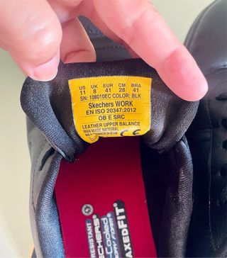 Skechers Work Negras Antideslizantes de cuero