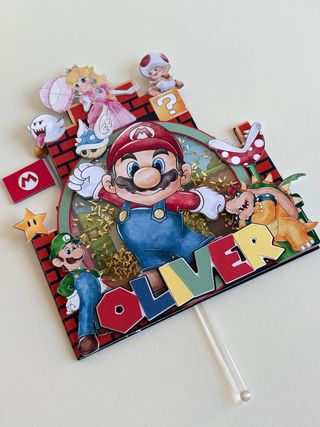 Topper Tarta Mario Bros Personalizado