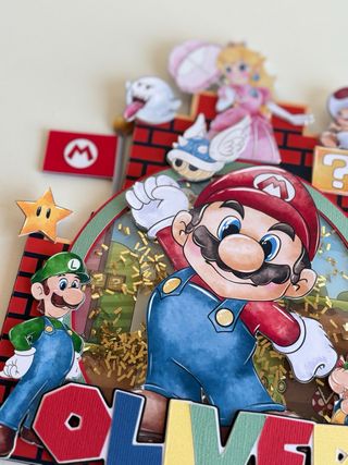 Topper Tarta Mario Bros Personalizado
