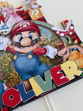 Topper Tarta Mario Bros Personalizado
