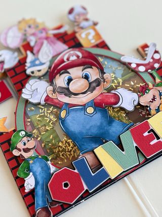 Topper Tarta Mario Bros Personalizado