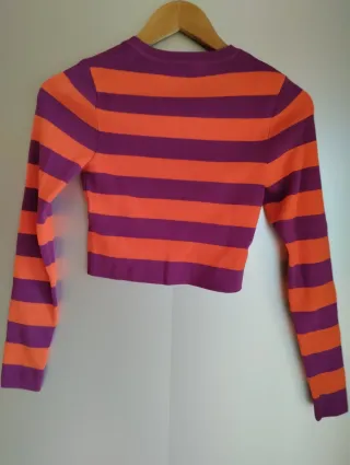 Jersey ZARA rayas naranja y morado