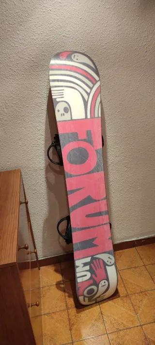 Tabla Snowboard con Fijaciones