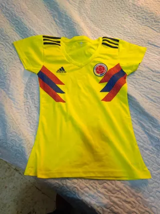 Camiseta Colombia Mujer Adidas Amarilla