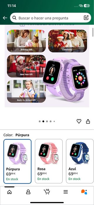 Reloj Púrpura niño niña infantil