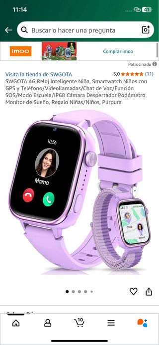 Reloj Púrpura niño niña infantil