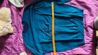 Maglione lana blu/petrolio