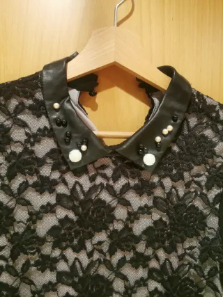 Vestido negro encaje