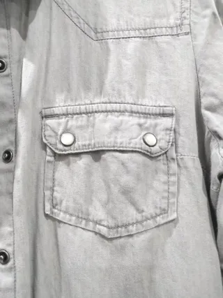 Camisa vaquera gris clara Talla M