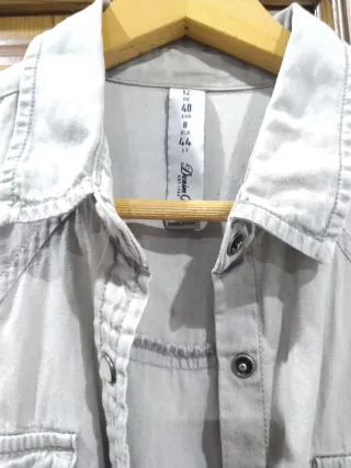 Camisa vaquera gris clara Talla M