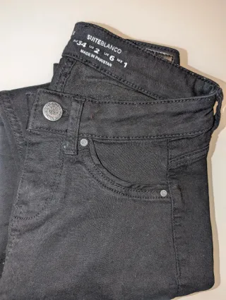 Pantalones vaqueros negros Suite Blanco Talla 34