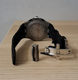 Reloj Sandoz Cronógrafo Titanio y acero brillo .