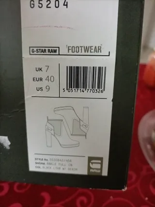 Botas G-Star Mujer Talla 40 Tacón Alto Negras