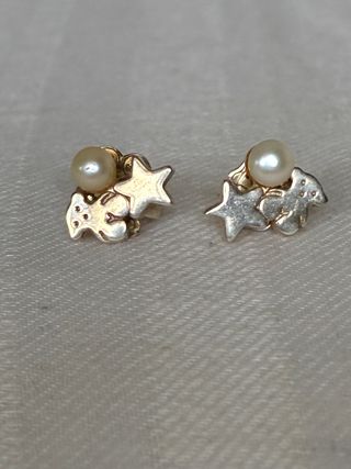 Pendientes Tous Oso y Estrella Perla Plata