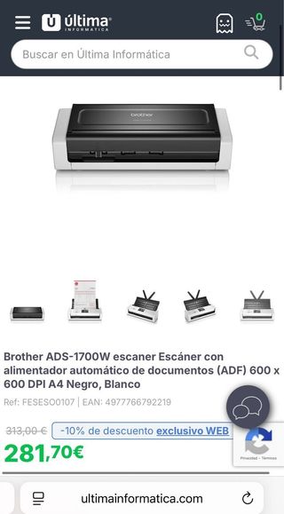 Escáner Brother ADS-1700W